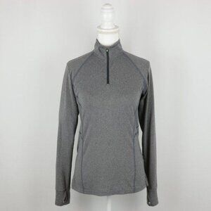 REI Women's Small Gray 1/4 Zip Mock Neck Long Sleeve Activewear Pullover